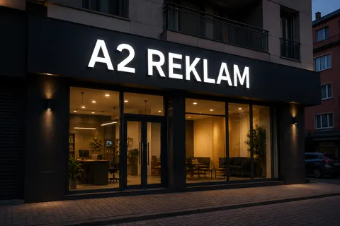 A2 Reklam tarafından İstanbul'da üretilen cephe tabelası uygulaması - örnek proje fotoğrafı.
