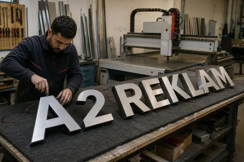 A2 Reklam tarafından İstanbul'da üretilen özel imalat ve 3D tabela uygulaması - örnek proje fotoğrafı.